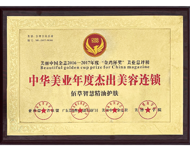 中華美業(yè)年度杰出美容連鎖