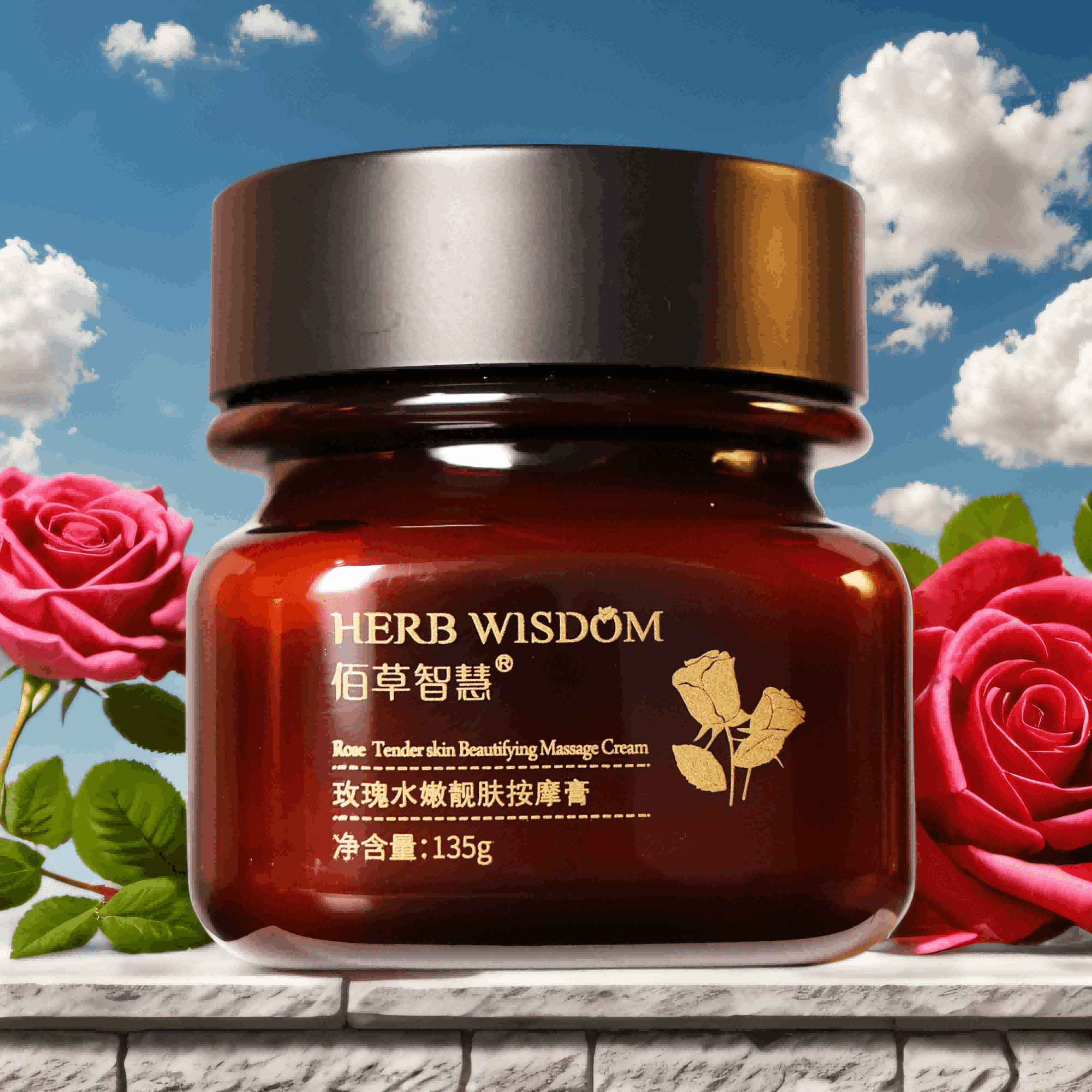 玫瑰水嫩靚顏按摩膏